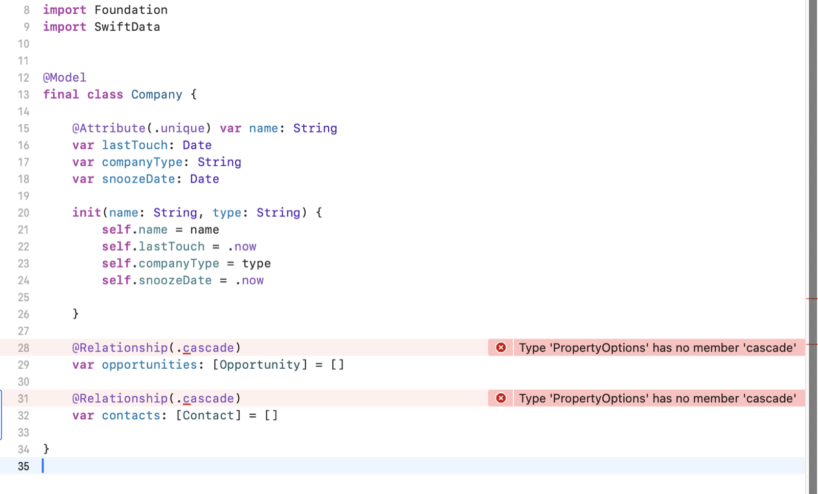 CleanShot 2023-08-10 at 13.13.43@2x.png Xcode error: Type 'PropertyOptions' has no member 'cascade'